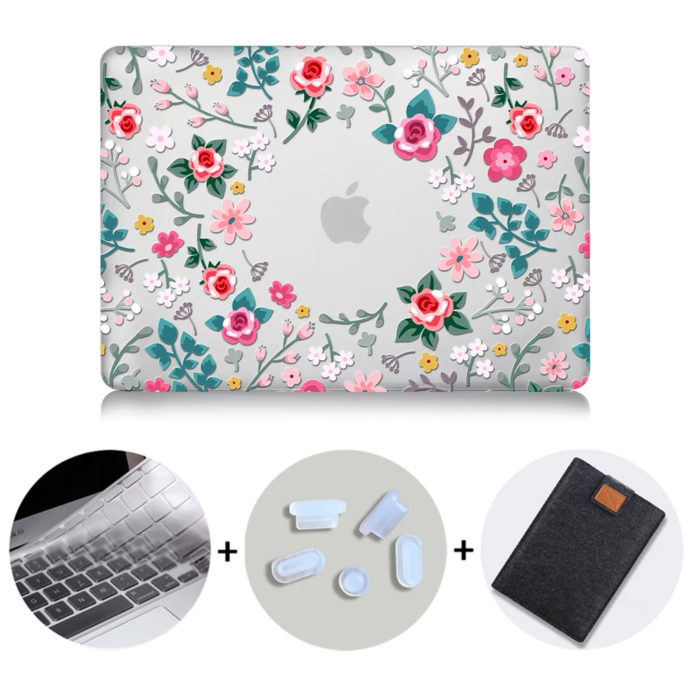 MB01 MTT чехол с цветами и кристаллами для Macbook Air Pro retina 11, 12, 13, 15, твердый цветочный чехол для mac book Pro 13,3 дюймов, сумка для ноутбука - Цвет: MB01