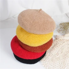 Детская одежда для девочек Beanie BERET зимние теплые французский художник Шапки Лыжные шапки подарки