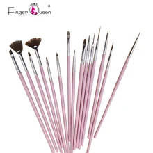 Ногтей кисти для маникюра кисти гель для ногтей 15 шт./компл. эффектом деграде(переход от темного к щетка для Градиент для Гель-лак для ногтей для рисования Рисование B-001