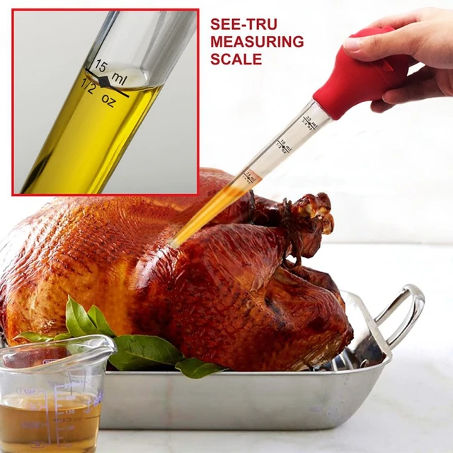 Squeeze Bulb 1oz Tube Meat and Poultry Turkey Baster, Heavy-Duty Nylon –  TOP-KITCHEN