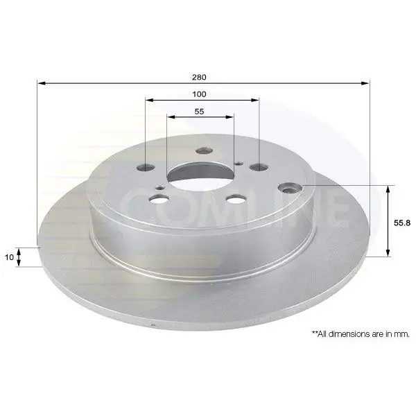 Диск тормозной COMLINE ADC01111