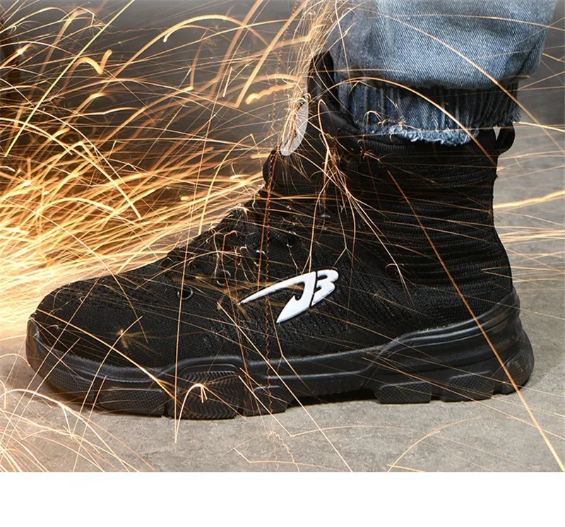 DEWBEST/Водонепроницаемые рабочие ботинки на шнуровке Безопасная рабочая обувь теплые зимние ботильоны модная повседневная обувь для мужчин и женщин