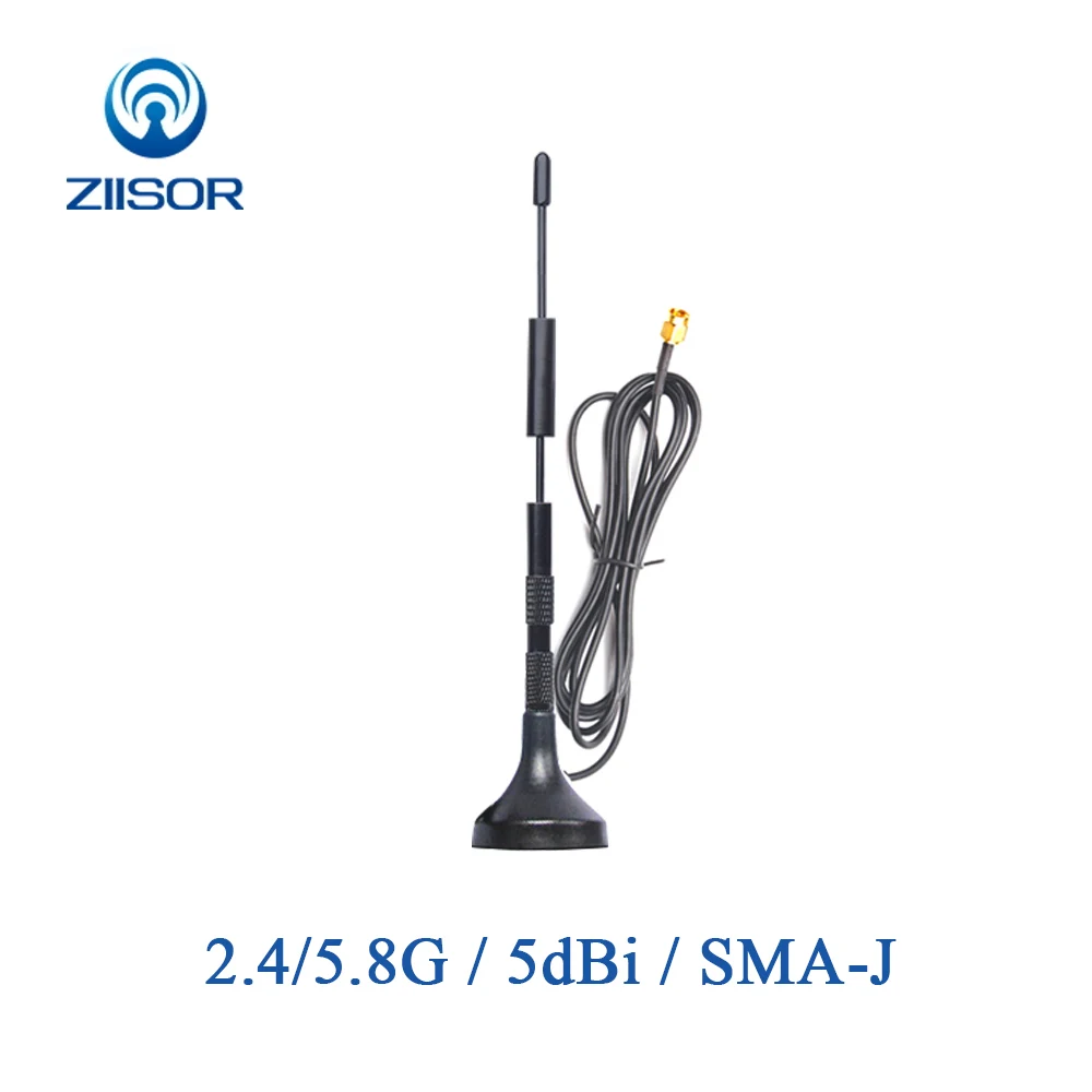 

2pcs 2.4GHz 5.8GHz Router Wifi Antenna with Magnetic Base SMA Male Omni Antena Omnidirectional Aerial Ziisor TXWF-XPL-300