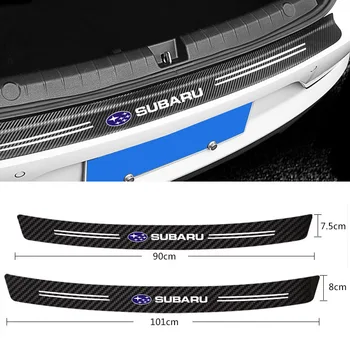 

Car Tail trunk Rear Bumper Protector Carbon fiber Sticker For Subaru Impreza Forester Tribeca XV BRZ Accessories