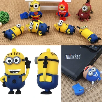 

Lovely Cartoon Usb Flash Drive 16GB 32GB Pen Drive 64GB 8GB Minions Memory Stick Pendrive 4GB Memoria USB 2.0 Thumb Drive