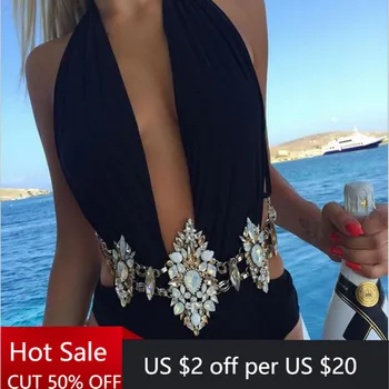 

Hot Sale In 2020 Solid Jewelry Chain Swimsuit Sexy Women's Swimsuit Popular Bikini Crystal Zircon Bikini Sexy Women's Swimsuit