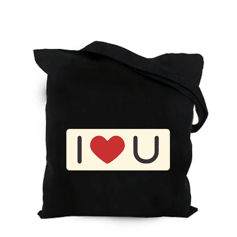 Оригинальная буква черный хлопковый холст сумка Заказная Эко сумка на заказ сумки с логотипом для мужчин или женщин многоразовая сумка для покупок