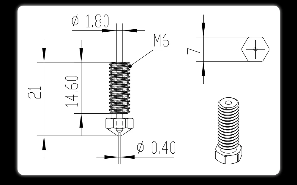 Hardened steel nozzle  ?()-04