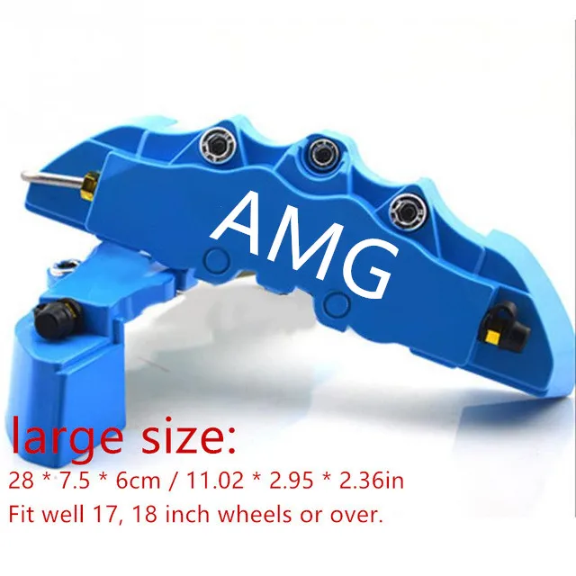 4 шт. заглушки дисковых тормозов высокого качества ABS пластиковый грузовик 3D Multicolors полезный Автомобильный Универсальный диск передний задний авто Универсальный комплект - Цвет: blue 2pcs L for AGM