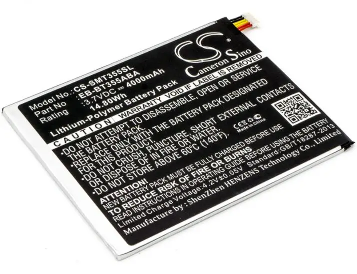 Cameron sino 4000 мАч аккумулятор для Samsung Galaxy Tab A 8,0 LTE Galaxy Tab A 8,0 SM-T355 Galaxy Tab A 8,0 Wi-Fi SM-P355 SM-P355C