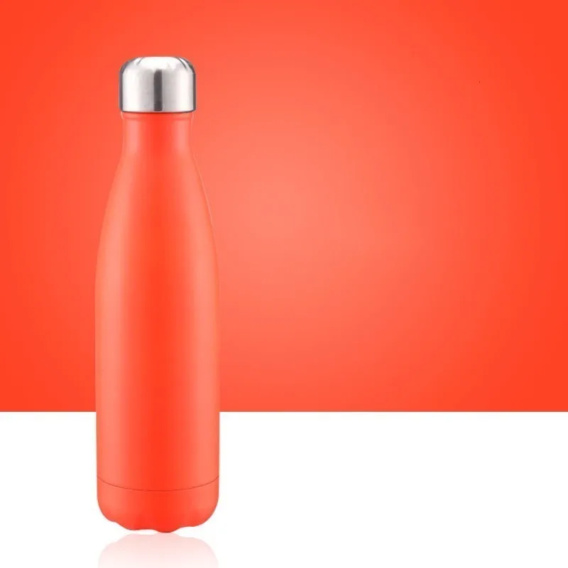 500ml Stainless Steel Thermo Water Bottle Thermal Cold Cup Outdoor Exercise Bike Sports Water Bottles Drinking Kettle thermos - Цвет: Paradise oranges