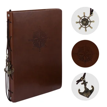 

Photo Album Scrapbook Photo Book Scrapbook with PU Cover for Memory Record