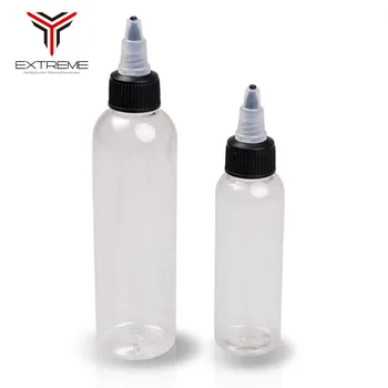 

2pcs 60ml 30ml Environmental Protection Empty Plastic Transparent Tattoo Ink Pigment Clear Bottle Supplies Capacity Bottle