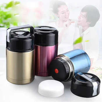 

800ML/1000ML Double Stainless Steel Food Thermos Lunch Box Soup Containers Large Capacity Vacuum Flasks Portable Bento Box Pot
