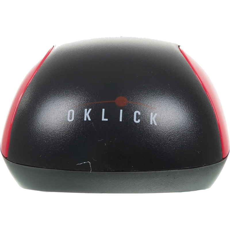 Мышь OKLICK 115S, проводная, USB, черный и красный