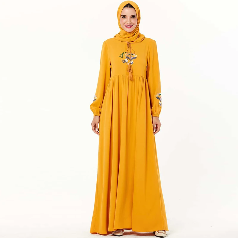 Abaya Дубай мусульманский хиджаб платье Арабский Кафтан платье исламское abaya s Tesettur Elbise Турция одеяние мусульмане Восточный халат из марокена Vestidos