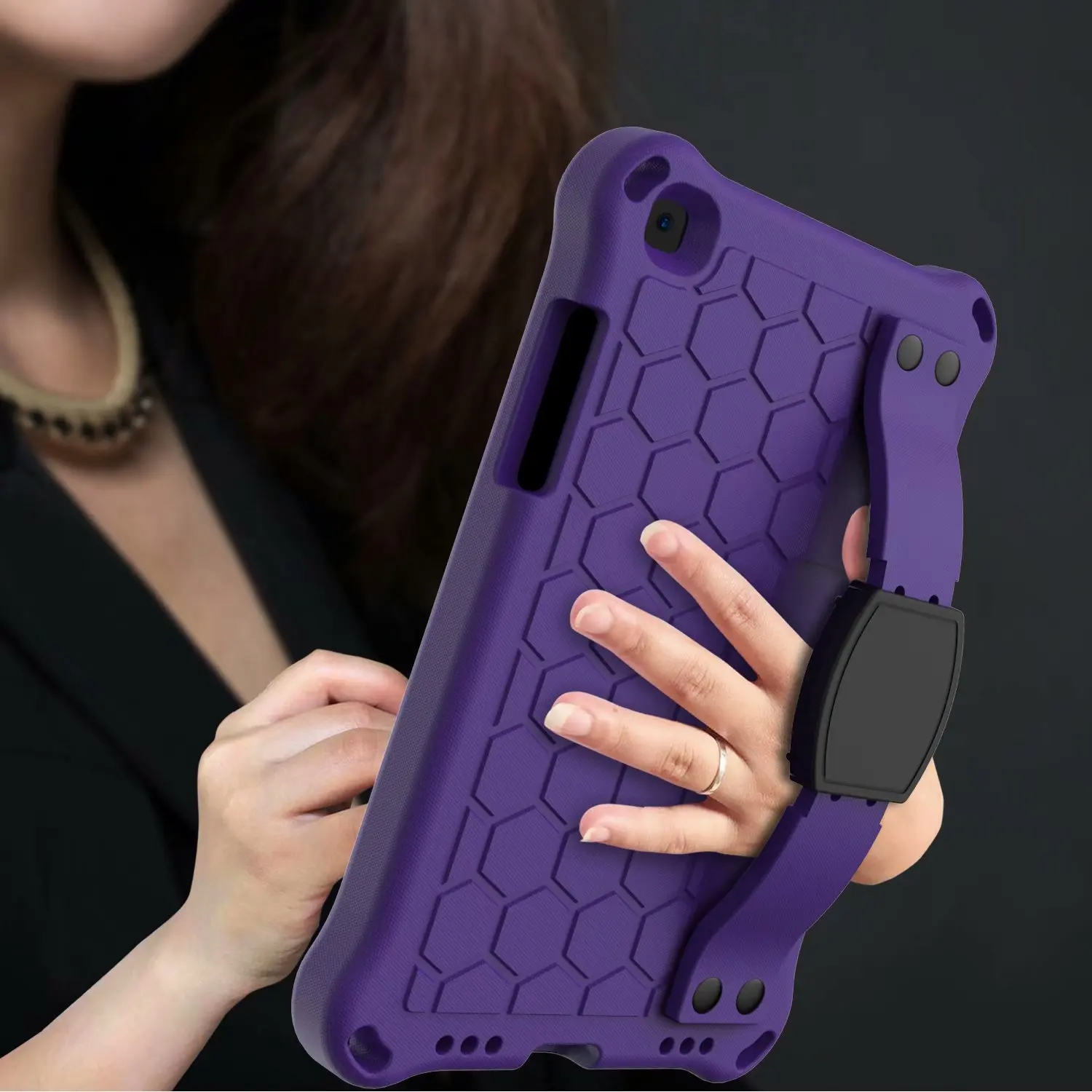 Purple Противоударный защитный чехол для samsung Galaxy Tab A 8,0 T290 T295 T297 подставка силиконовая крышка для SM-T290 SM-T295 - Цвет: Purple