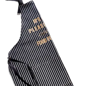 

Mild Life Original Design Ins Nordic Style Black Gold Fashion Print Denim Apron Milk Tea Dessert Shop