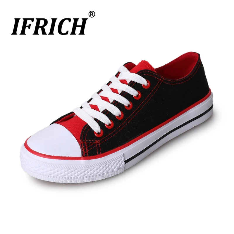 

Summer Fashion Womens Shoes Red Blue Red Ladies Canvas Sneakers Lace Up Vulcanized Shoes Women Comfortable Flat Canvas Shoes