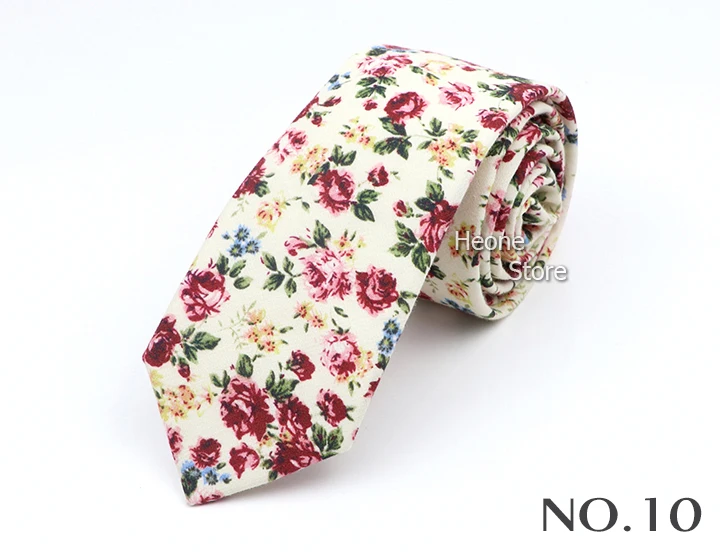 43 Stile 100 % Baumwolle Herren Blumen Krawatten 6 cm schmal schlank dünn lässig Anzug Krawatte für Hochzeit Party Hemd Zubehör Krawatte Geschenk – Detail 11