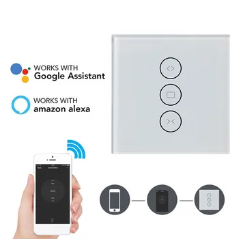 

6 pc US EU WiFi Smart Curtain touch switch tuya app for Electric Motorized Blind Roller Shutter garage door Google home control