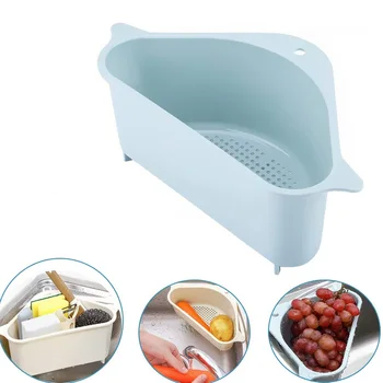 

YIGUISI TikTok Kitchen Sink Drainer Basket Strainer Vegetable Fruit Water Filter Suction Cup Sponge Holder Soap Storage Rack