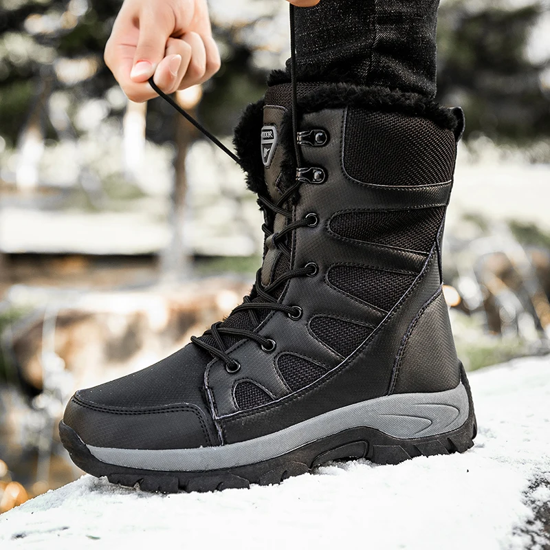 Nieuwe Winter Met Bont Snowboots Voor Mannen Sneakers Mannelijke Schoenen  Volwassen Casual Kwaliteit Waterdichte Enkel 30 Graden Celsius warme  Laarzen| | - AliExpress