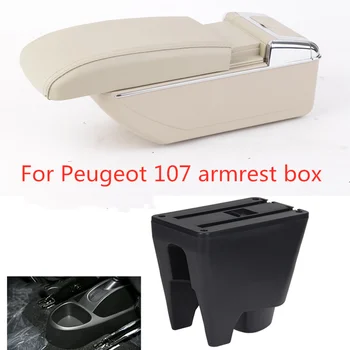 

For Peugeot 107 Armrest Box Central Store Interior Armrest Storage Car-styling Accessories With Cup Holder Ashtray Products USB