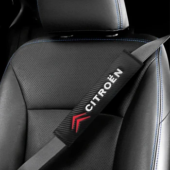 

2PCS Car Sefety Seat Belt cover Seat belt Shoulder Pad Protection Plush Padding pad For Citroen C4 C1 C5 C3 C6 C-ELYSEE VTS