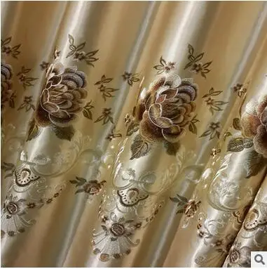 

2019 New Europe Embroidered Window Curtain For living Room Bedroom Blackout Curtain Window Treatment Drapes Home Decor