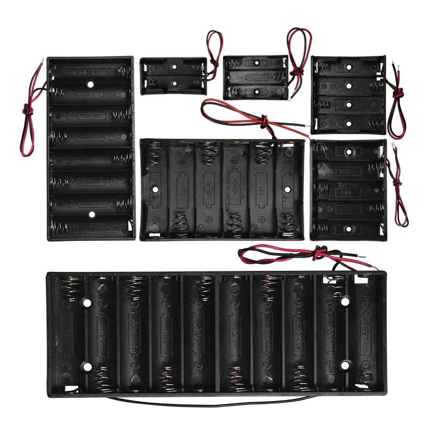 Case-Box Organizer Battery-Holder Switch-Batteries Storage Plastic No-Cover 10x 1pcs
