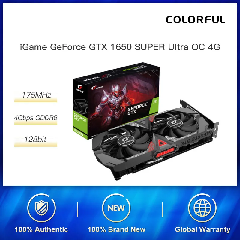 Colorful iGame GeForce GTX 1650 SUPER Ultra OC 4G 1530-1755MHz GDDR6 Desktop Gaming Graphics Card For PUBG/LOL Gamers | Обустройство