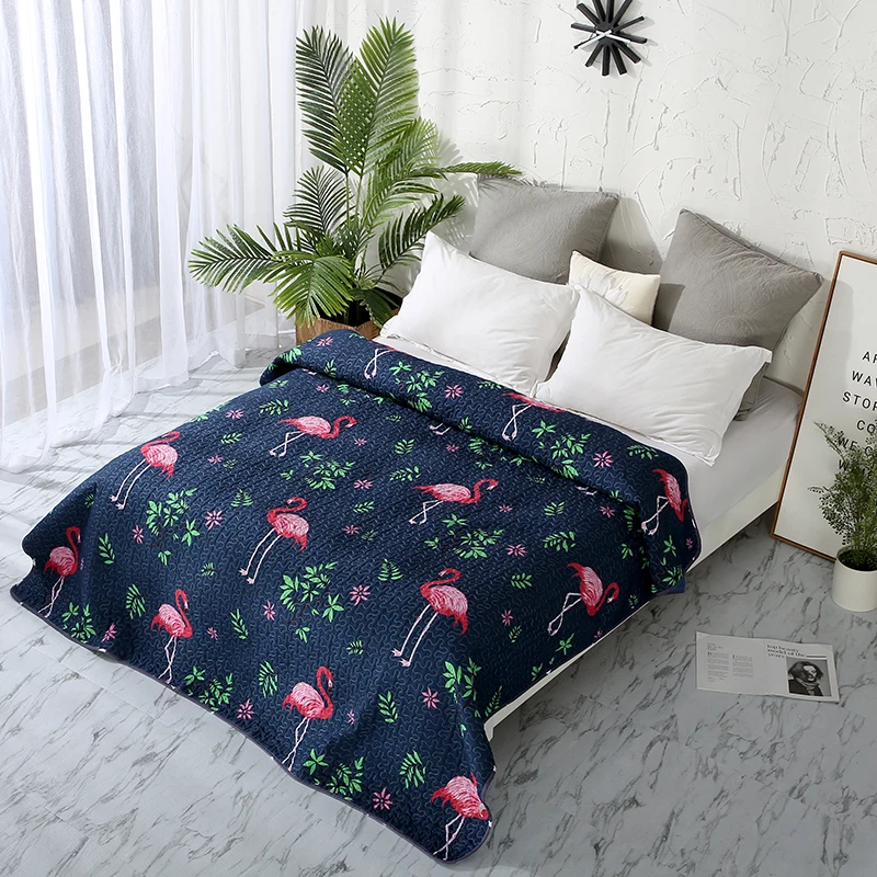 Summer Bedspread Queen Geometric Printed Double Quilts and Duvets for Adults Thin Air-conditioned Comforter For Bed | Дом и сад