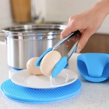 Кухня гаджет-7 дюймов Мини Силиконовые Еда клип, с защитой от перегрева, зажим, коврик с сотовым профилем с защитой от ожогов