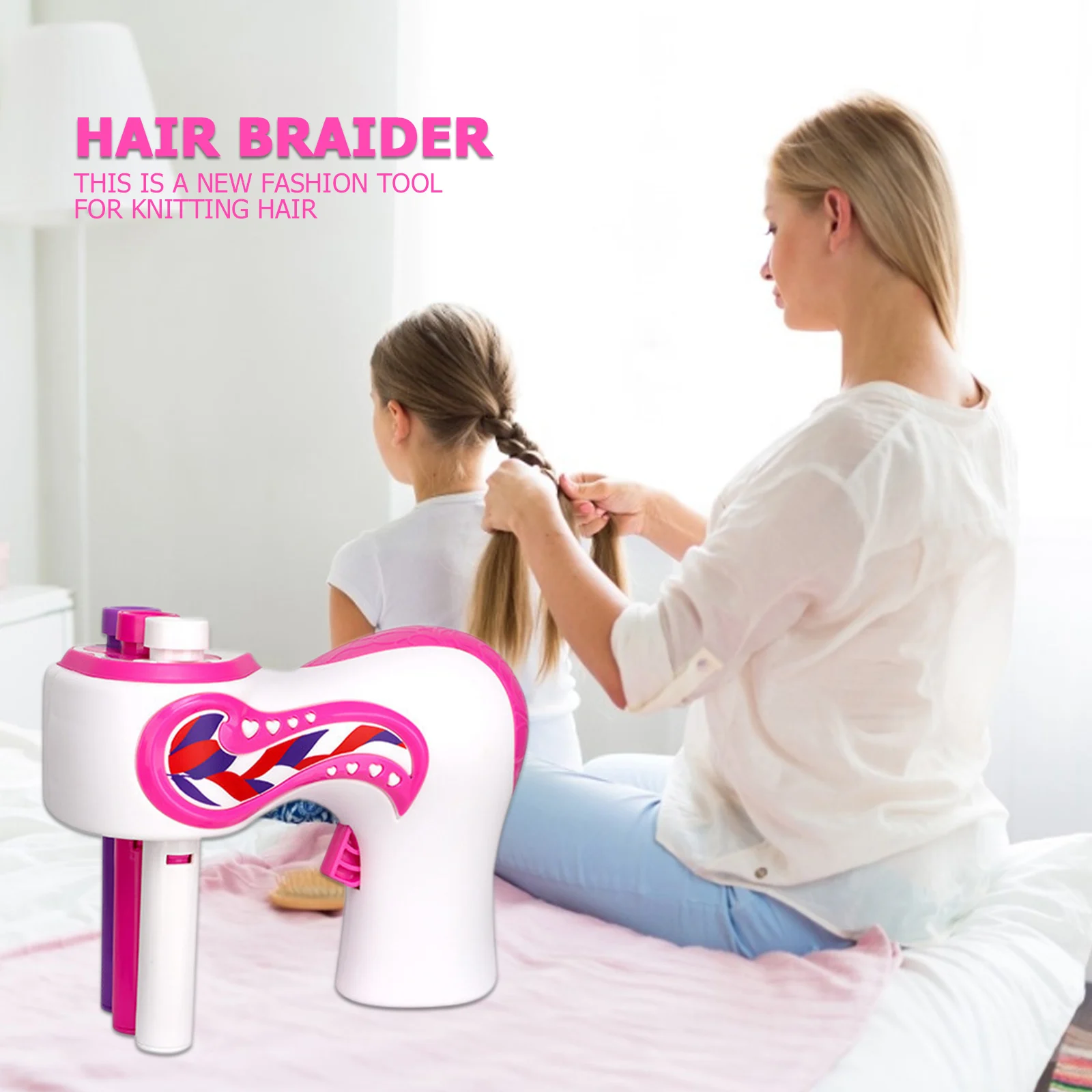  ZFQQ Automatic Hair Braider,Electric Hair Twister Machine DIY  Magic Hair Styling Tools,Fashion Girls Automatic Hair Braider Machine for  Girls Headdress (Three strand hair braider) : Beauty & Personal Care