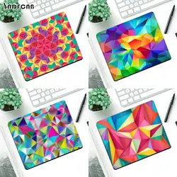 Tapis de souris en caoutchouc coloré, motif géométrique, Durable, pour bureau, jeu, tasse 