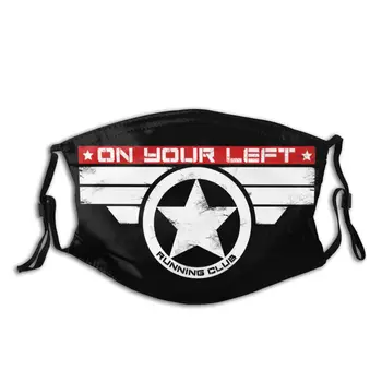 

On Your Left Running Club Captain America Face Mouth Mask With Replaceable Filters Great Anti Haze Dust Protection