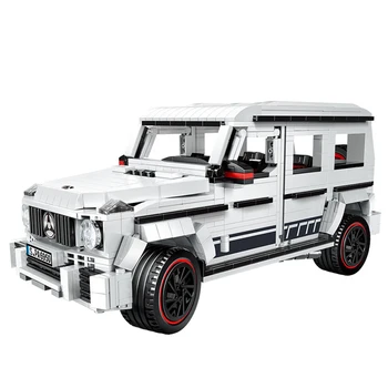 

Technic series Expert MOC white G500 off-road vehicle SUV AWD Wagon Car Building Blocks Bricks Classic Model Kids Compatible