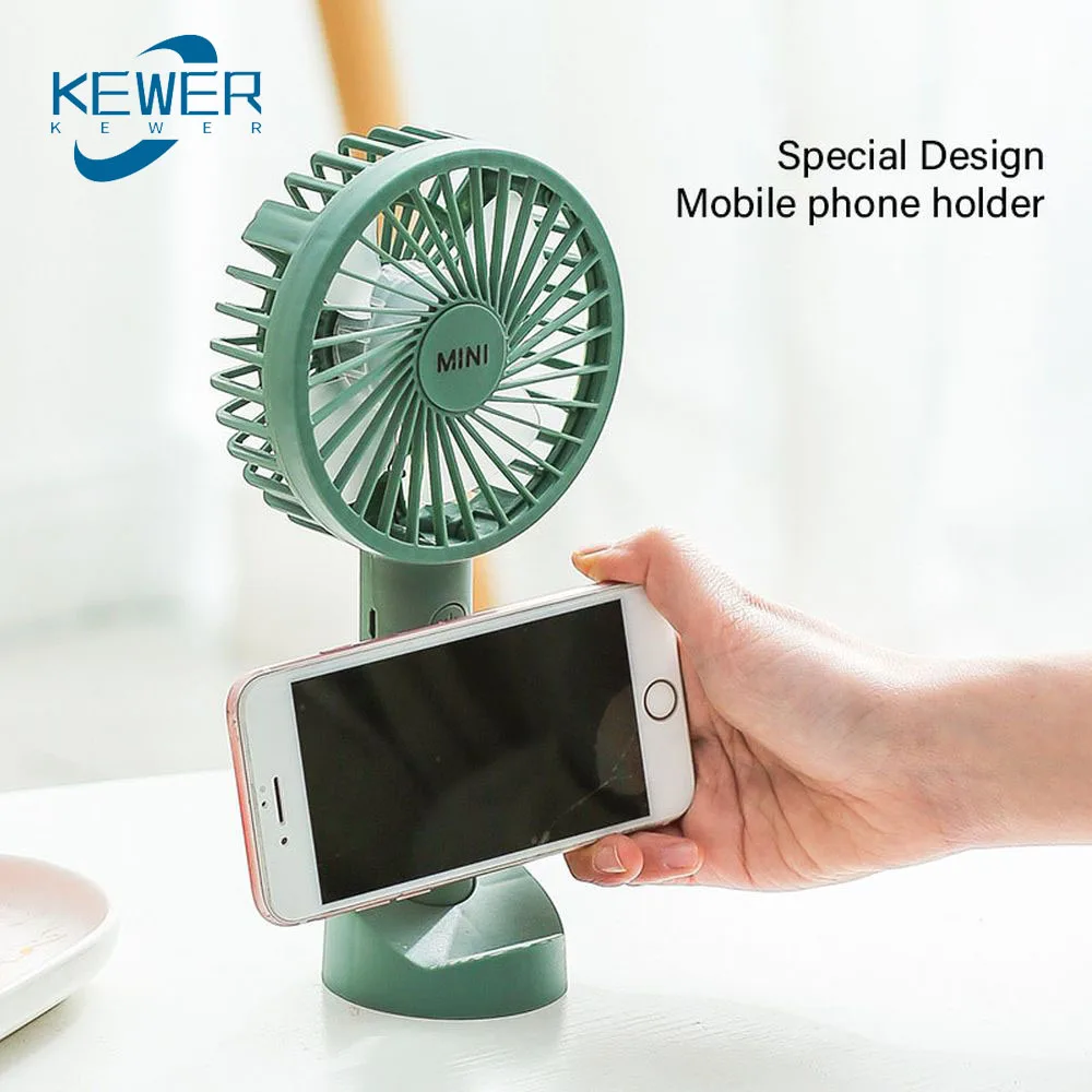 Mini Portable Fan Cooling Hand Holding Rechargeable Desktop Phone Holder Multifunction Travel Cooler Battery 1200mAh | Бытовая техника