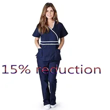 Best Price Women's Fashion Scrub Set Mock Wrap Top with Back Tie + Elastic Waistline Pants Best Price Women's Fashion Scrub Set Mock Wrap Top with Back Tie + Elastic Waistline Pants