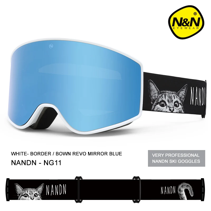 Лыжные очки NANDN двухслойная противотуманная большая Лыжная маска UV400 для катания