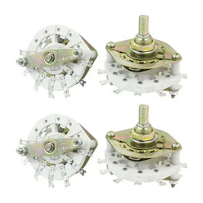 

4Pcs 6mm Shaft 1P6T 1 Deck Band Channel Rotary Switch Selector