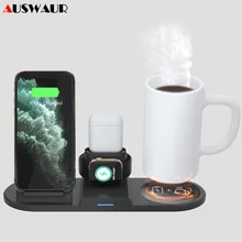 Беспроводное зарядное устройство QI 5 в 1 15 Вт для iPhone 11 Pro Max Apple Watch