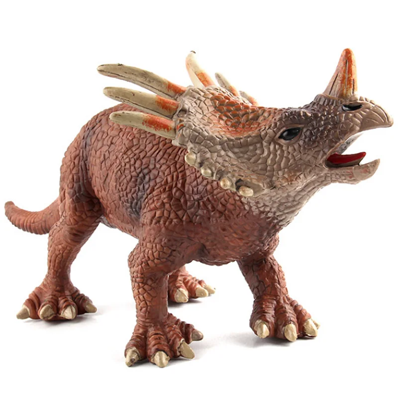 Большой размер Юрского периода Дикая жизнь Стиракозавр динозавр игрушка пластиковая игра игрушки мировой парк динозавр модель фигурки
