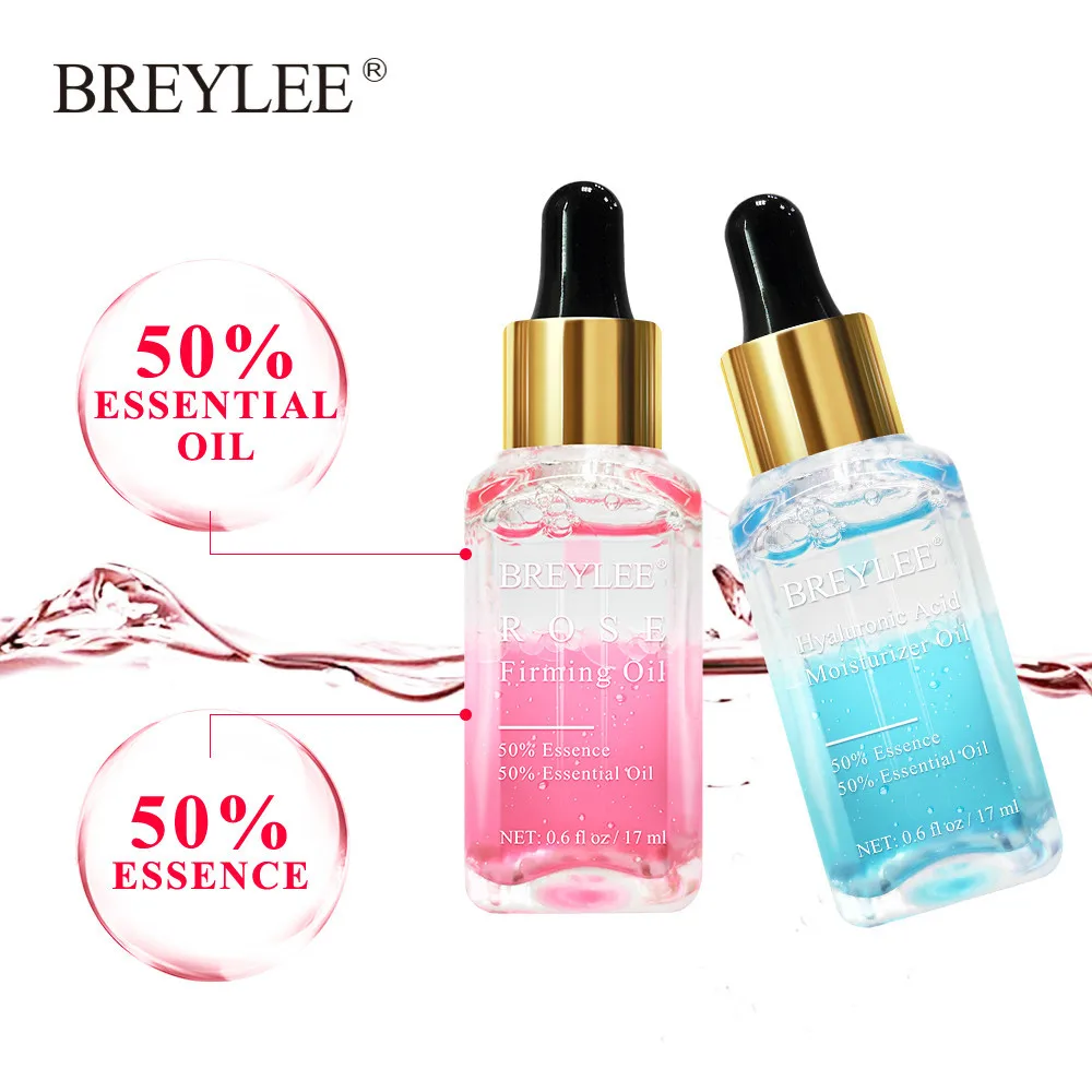 ROSE and HA BREYLEE, 2 шт., эфирные масла для подтягивания розы, отбеливающая сыворотка, гиалуроновая кислота, увлажняющая эссенция, против старения, морщин, уход за кожей лица - Вес нетто: ROSE and HA
