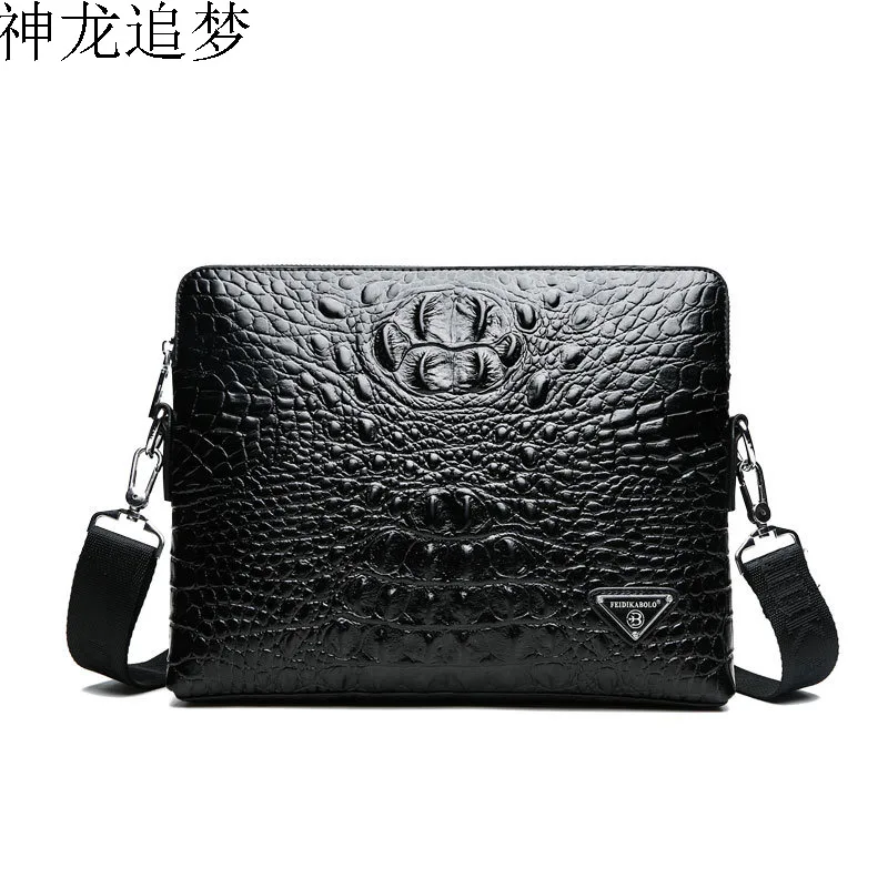 

Crocodile pattern PU leather male business bag men's briefcase bag messenger shoulder bag men's handbag leisure bag men purse