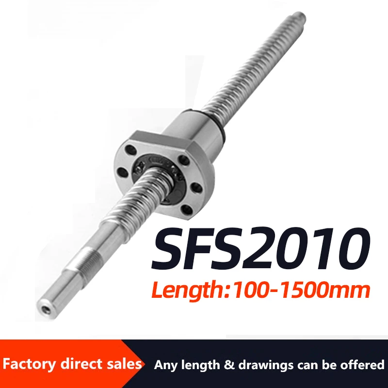 

20diameter 10mm pitch SFS2010 any Length 100-1500mm C7 ball screw SFS2010 with end machined