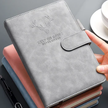 

Super Thick Leather A5 Notebook Diary Journal Weekly Planner Agenda Note Books Hasp Business Office Daily Work Notebook Notepad