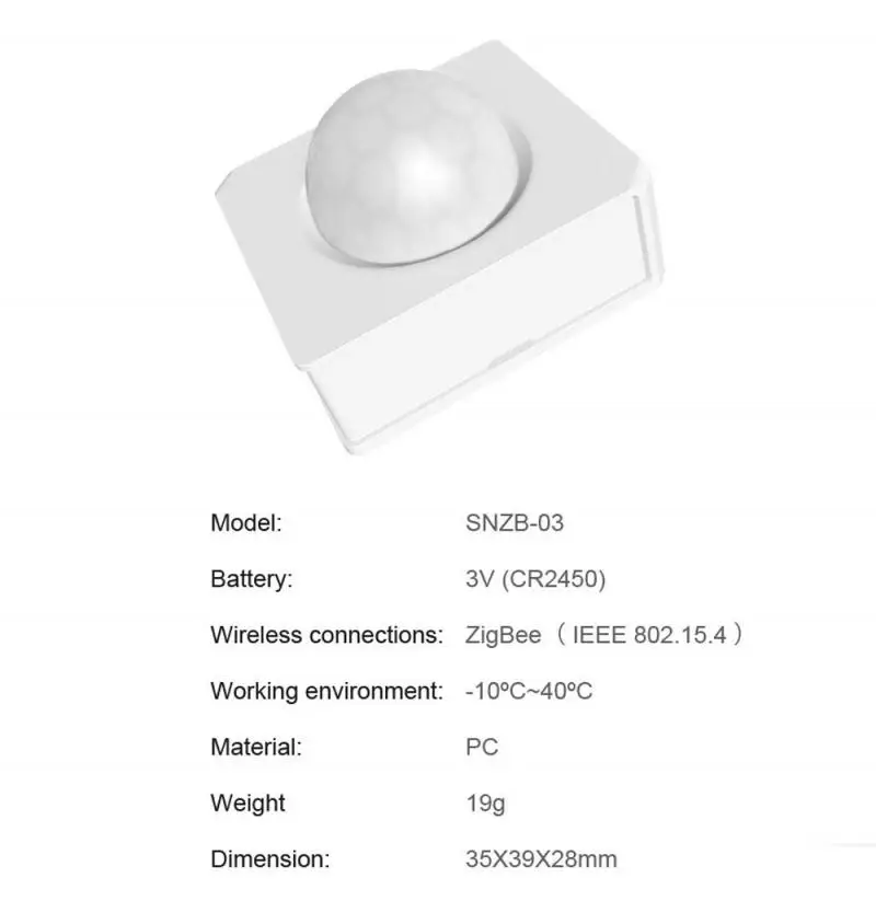 Sonoff Snzb03 Zigbee 3.0 Sensor de Movimento Detector Controle Inteligente Via Ewelink Zbbridge Necessário Trabalho com Alexa Casa do Google - Image 4