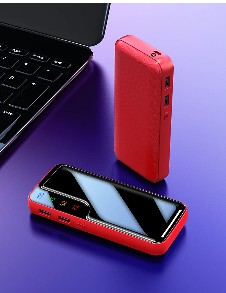 Внешний аккумулятор 10000 мАч, портативное зарядное устройство для мобильных телефонов, двойной USB внешний аккумулятор, чехол для Xiaomi Iphone, зарядный аккумулятор